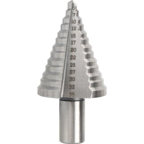 NICEYARD 13 Step Cone Drill Bits Hole Cutter Drill Tool 5-35 mm Fluted Edges HSS Step Drill Bit Wood Metal Drilling Power Tools