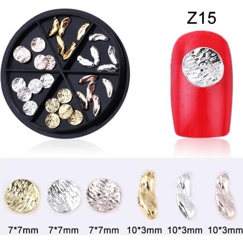 Limited time buy 3DDIY nail art gold silver pink metal nail art shell nail stickers NIZIQUAN nail accessories