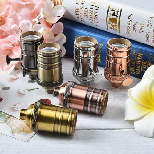 Edison Lamp Socket E27 Screw Bulb Base Aluminum Lamp Holder Industrial Retro Pendant Fittings Lampholders Fixture