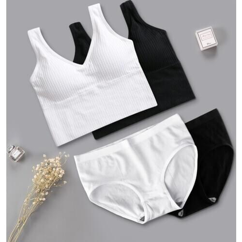 Perfering Casual Bra Sets Vest Removable Pad Double Layer Seamless Wireless Leisure Bra Body Shaper Push Up Bras Active Bralette