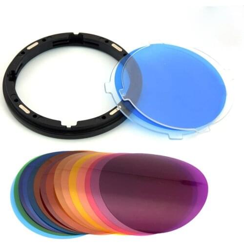 Godox AK-R16 Diffuser Plate with V11C Color Effect Gel Set for Godox V1-C, V1-N, V1-S Speedlite, AD200, AD200PRO h200r