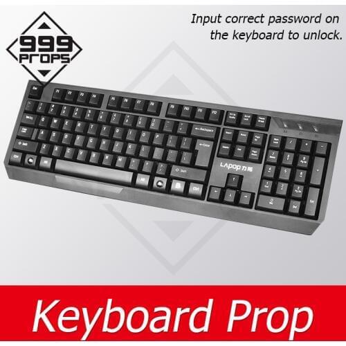 Computer Keyboard Prop live room game Input correct password on the computer to open door escape props supplier 999props