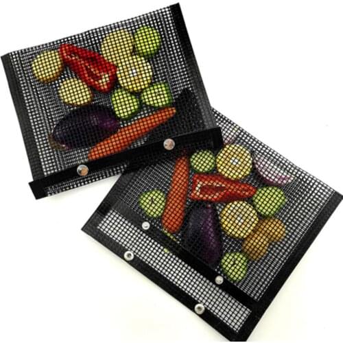 Non-stick BBQ Mesh Bag Reusable BBQ Mesh Bag High Temperature Resistant BBQ Bag Heat-resistant Material And Won't Burn