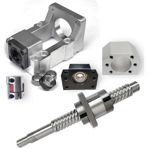 SFE1616 2020 Aluminum Actuator Linear Module Ballscrew for motor NEMA23/24 Stepper 3D printer Coupler end support bearing