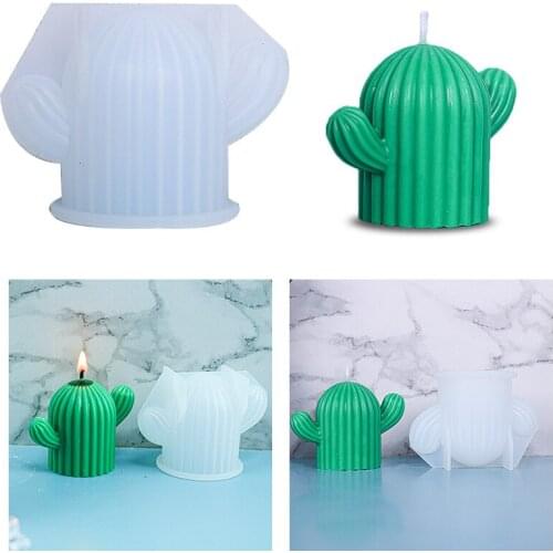 Cactus Candle Silicone Mould Handmade DIY Succulent Plants Epoxy Resin Mold Home Office Decoration Crafts Making