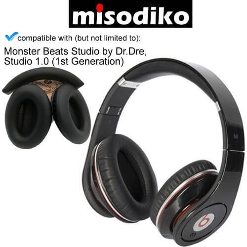 Misodiko Replacement Cushions Ear Pads and Headband for Monster Beats Studio by Dr.Dre, Headphones Repair Parts Earpads Headband