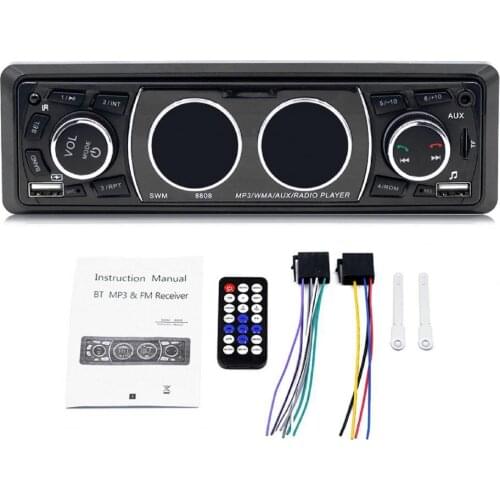 SMW8808 Player Bluetooth 4.0 12V Hands Free Car MP3 Music Player Radio