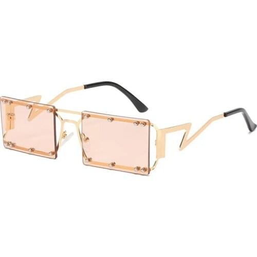 Gafas De Sol Mujer Rivet Sunglasses Men Fashion Women Deisgner Wholesale Sun Glasses Vintage Eyewear Rapper Cool Shades Gift