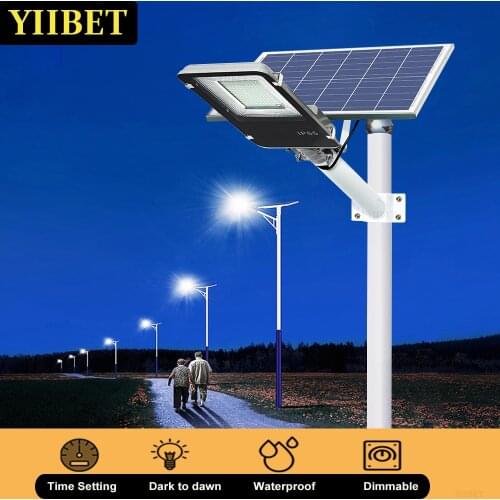 YIIBET 300W 200W 100W 50W Super Bright Solar Security Flood Lamps Park Lot Solar Light Outdoors Street Lightings Country House