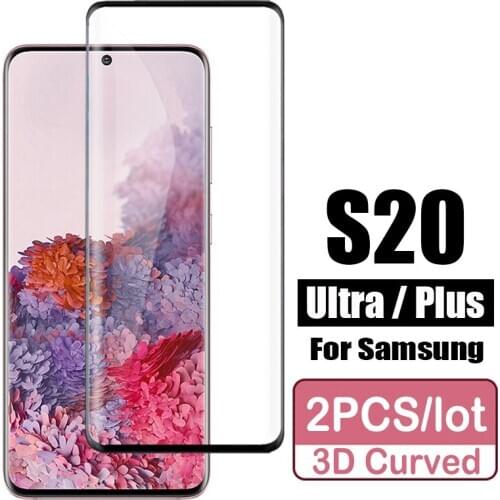 3D Cover Protective glass for samsung galaxy s20 ultra full screen protector for samsung s 20 s20 plus s20+ Tempered glass film
