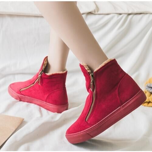 Winter Snow Boots Women Winter Shoes Zip Warm Plush for Cold Winter Fashion Womens Boots Sweet Ladies Brand Ankle