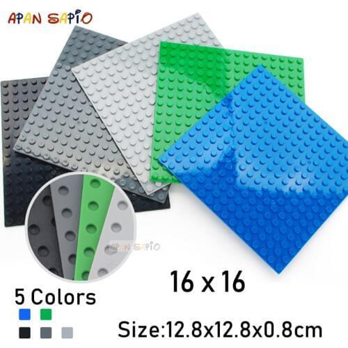 1PCS DIY Building Blocks 16X16 single side baseplate Educational Building Blocks Brick Toys for Children Compatible brand bricks