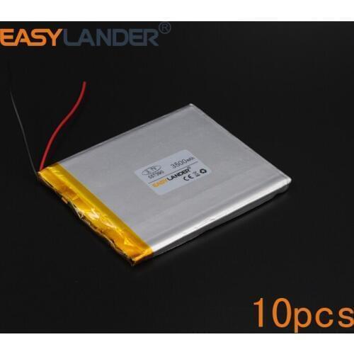 10pcs/Lot 3.7V 3500mAh 557390 Rechargeable li Polymer Li-ion Battery For Bluetooth Notebook Tablet PC iPAQ E-Book Portable PDA