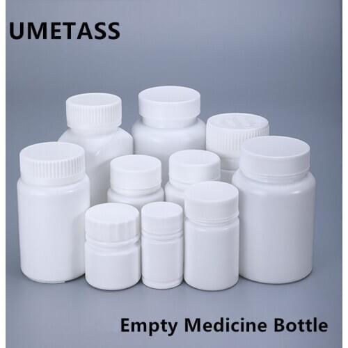 UMETASS Empty Medical Plastic Bottles with Lids Portable Pill tablets capsule container food grade 20ML,30ML,40ML,50ML,70ML