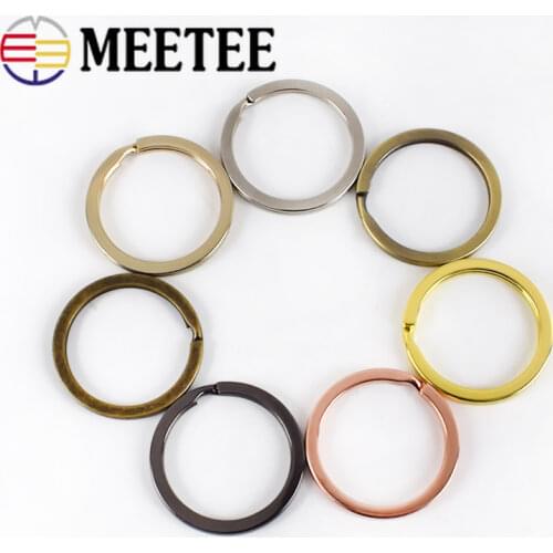 Meetee 20/50pcs 26mm Key Ring Metal Keychain Buckle O Ring Clip Hook DIY Bag Leather Garment Hardware Crafts Accessory H2-2