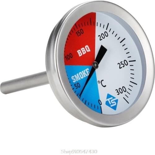 300 Degree Thermometer BBQ Smoke Grill Oven Temperature Gauge Outdoor Camp Tool 2'' Smoker Temperature Gauge N04 20 Dropship