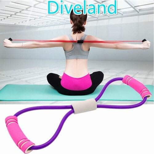 8 Word Chest Developer Fitness Rope Resistance Bands Rubber for Elastic Band Fitness Equipment Expander Gym Exercise Train