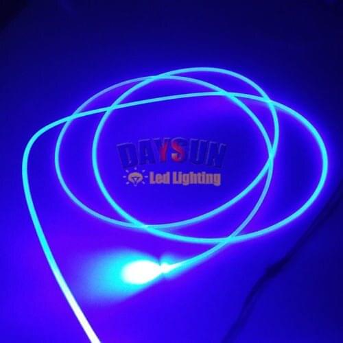 Free Shipping Car DIY Light Atmosphere Decoration Edge Light Side Glow Optic Superbright Fiber Cable with Light Holder 7 Colors