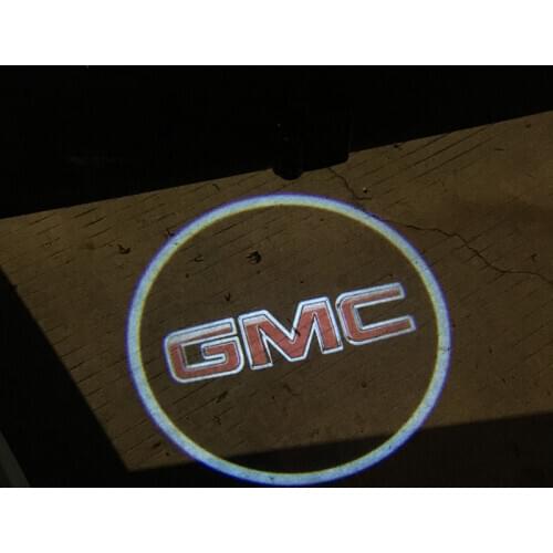 2PCS Wireless Led Car Door Welcome Laser Projector Logo Ghost Shadow Lights For GMC logo Car Accessories car-styling