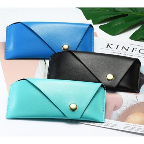 New Design Women Portable Glasses Case Magnetic PU Leather Foldable Glasses Box For Eyeglass Oversize Sunglasses Case