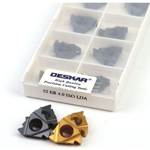 DESKAR 22ER 22IR 3.5ISO 4.0ISO 4.5ISO 5.0ISO 5.5ISO 6.0ISO N55 N60 LDA LDC Carbide Insert CNC Lathe Thread turning Cutter Tool