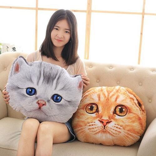 Baby Kid Plush Toy Creative 3D cat head cushion pillow Birthday Gift Children Stuffed Toys