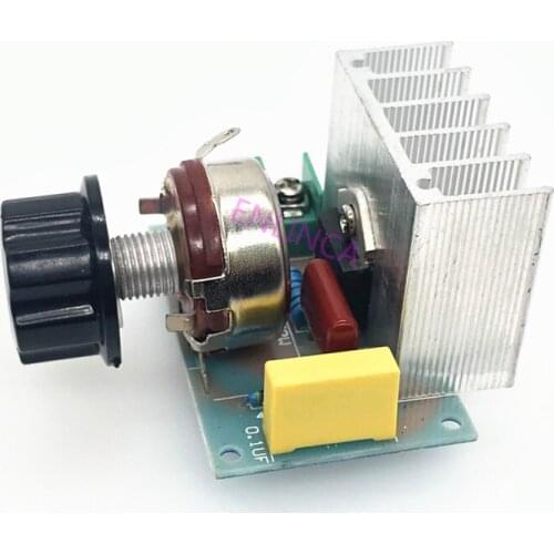 4000W 0-220V AC SCR Electric Voltage Regulator Motor Speed Controller Dimmers Dimming Speed With Temperature Insurance