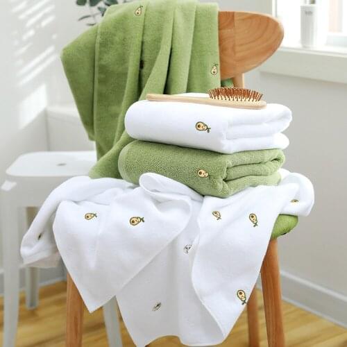 Cotton Body Bath Towels 140x70 for Aldult Bathroom Shower Home Garden Kids Sauna and Soft Thicken Face Towel Hqd Green Textiles