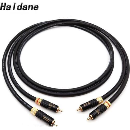 Haldane Pair HiFi Audio Cable 7N OCC Audio AMP CD Player Amplifier Multinedia Interconnect RCA Cable with Gold Plated WBT-0144