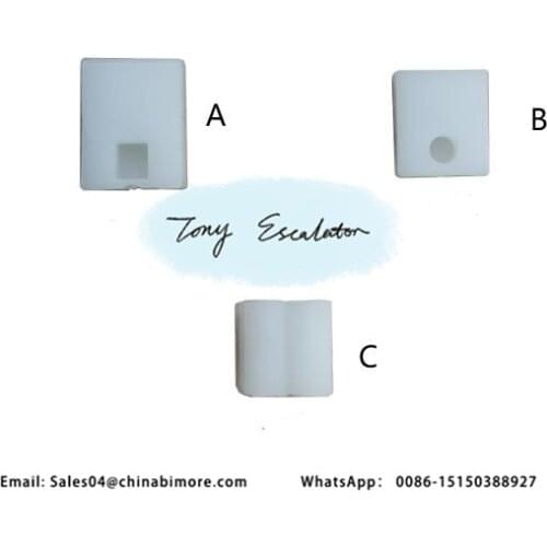 Elevator landing door slider white plastic type A B C