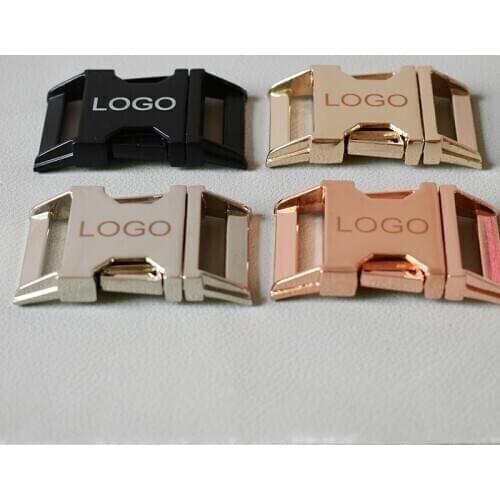 50 Pcs 25mm Metal Release Buckles Clasps Backpack Webbing Bracelets DIY We offer free lettering service pet collar accessories