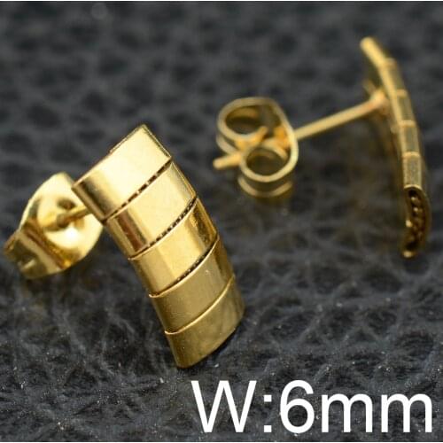 Wholesale Fashion Stainless Steel Jewelry High Quality OMG Stud Earrings Gold & Silver Color For Woman Girl EGCLAACP