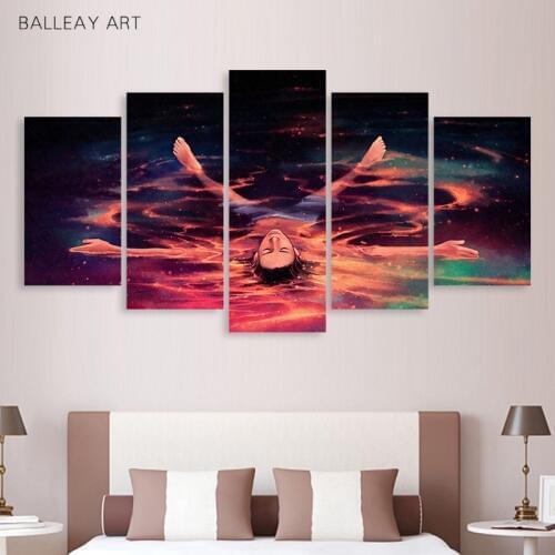 Modular Canvas Painting Wall Art Pictures Frame Living Room Decor 5 Pieces Cartoon Game Characters Poster PENGDA Wall Painting