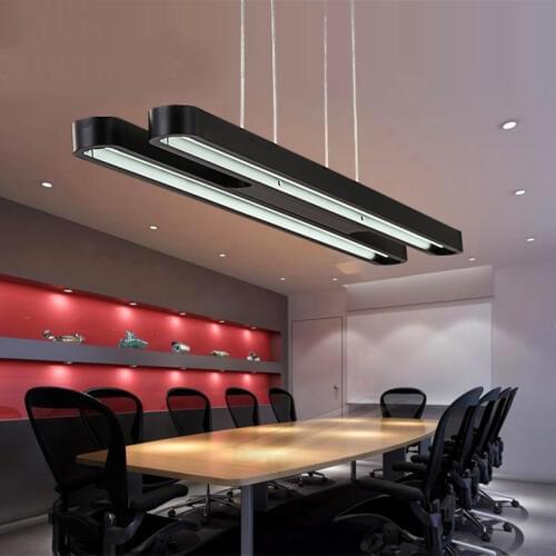 Office Lighting Modern Minimalist Conference Room Restaurant Creative Study Rounded Rectangle Aluminum Lamps