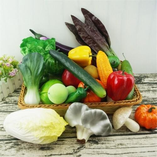 Pepper potato lotus root tomato loofah eggplant carrot chinese leaves onion snow bean fake artificial vegetables model props