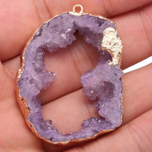 Natural Stone irregular Shape Semi-precious Pendant Charms for Women Jewelry Making DIY Necklace Bracelet