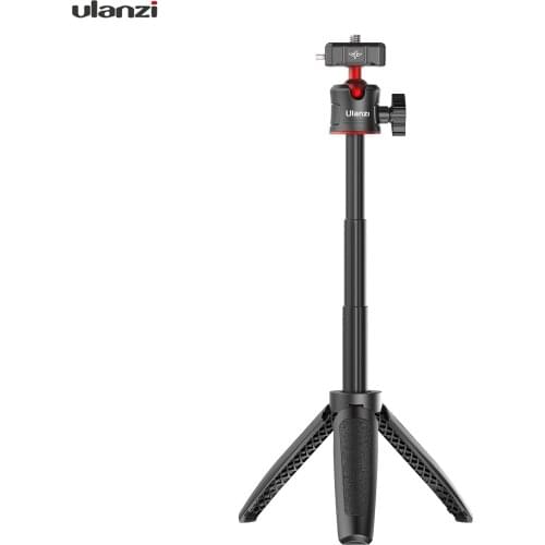 Ulanzi 2-in-1 Quick Release Selfie Stick Tripod 28cm 3-level Adjustable 1.5KG Payload with Quick Release Ball Head Horizontal