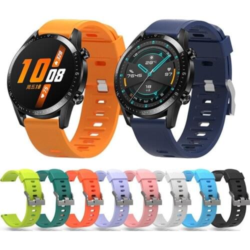 20MM 22MM Silicone Band for Samsung Galaxy Watch 42mm Active 2 40 44mm Gear S2 Soft Sport Watchband Strap for Huami Amazfit