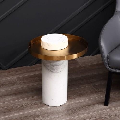 Corner Table Modern Minimalist Designer Marble Model Room Creative Small Table Casual Small Tea Table