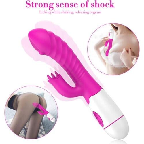 Powerful Thrusting Tongue Vibrator 12 Vibration Modes for G Spot Clitoris Stimulation Waterproof Dildo Vibrator Personal Sex Toy