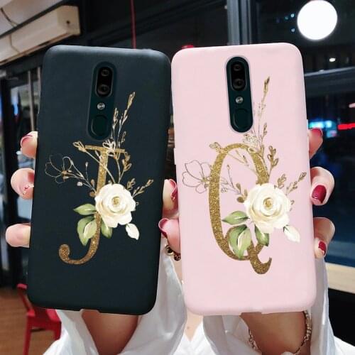 For Oppo F11 Pro Case For Oppo F11 Back Cover TPU Silicon Flower Letter Bumper Soft Case for Oppo F11 F 11 Pro F11Pro Phone Case