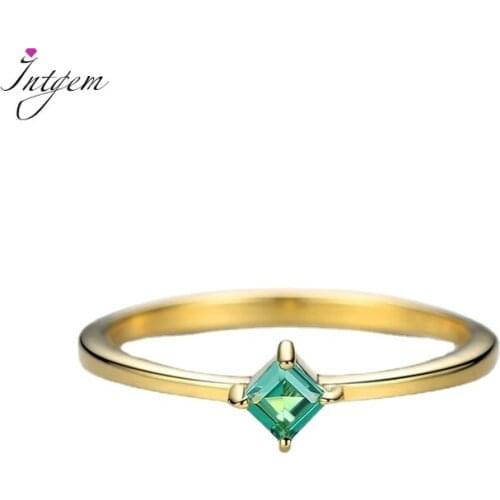 100% S925 Sterling Silver Ring Emerald Green Zircon Gemstone Ring Jewelry Gold Plated Coloured Treasure Fashion Womens Ring