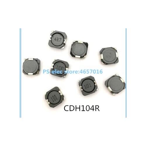 10PCS/lot SMD power inductors CDRH104R CD104R 10*10*4MM 2.2UH 3.3UH 4.7UH 6.8UH 10UH 22UH 33UH 47UH 68UH 100UH 150UH 220UH 330UH