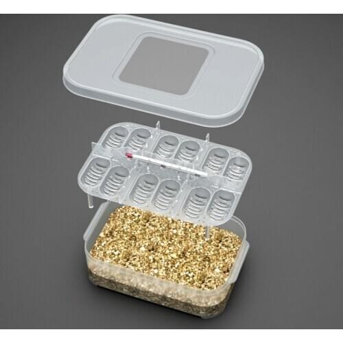 12 Reptile Eggs Incubator Tray &Lizard Gecko Snake Bird Eggs Hatcher Thermo