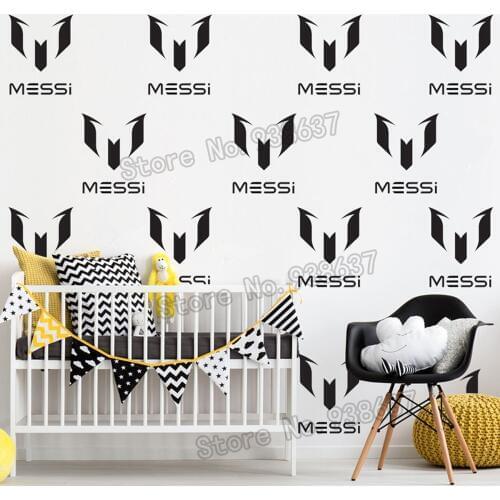 15pcs Messi Vinyl Wall Stickers Home Decor Living Room Removable Football Star Wall Decal House Decoration Team Mural JW372