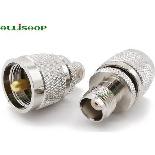 2Pcs TNC Female to UHF PL259 Male Plug RF Coaxial Adapter Connector UHF Male Plug to NC Female Jack PL-259 PL259 RF Connector
