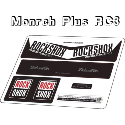 2016 ROCKSHOX Monarch Plus RC3 Rear shock absorber sticker bike RC3 decals