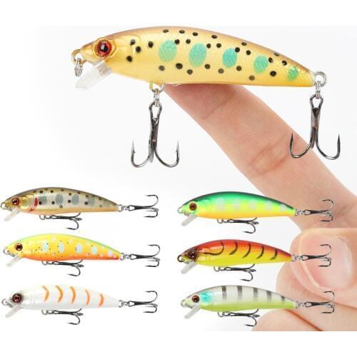 3D Eye Wobbler Lures Fishing 6g 60mm Silence Sinking Minnow Lure High Quality Lure Pesca Trout Bass Fishing Hard Bait