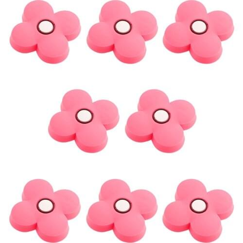 6pcs /8pcs /10pcs Rubber Anti-Collision Cartoon Single Hole Knob Home Furniture Handle Drawer Cabinet Pull Handle - Pink