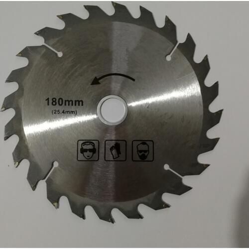 7" 24T Circular Sawing Blade180mm Wood Cutting Round Disc Hard Alloy Steel Saw Blades